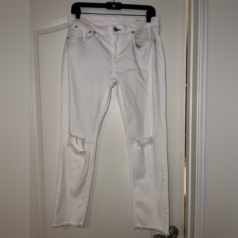 RAG & BONE Ripped White Jeans